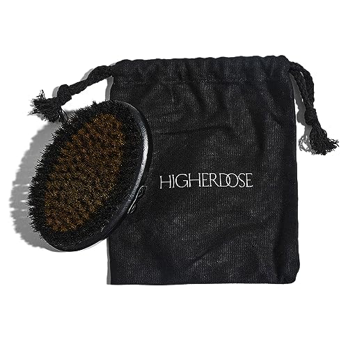 HigherDOSE Supercharge Copper Body Brush - Lymphatic Drainage Brush to Accelerate Drainage of Toxins & Fat - Exfoliating Brush to Reduce Cellulite & Soften Skin - Dry Brush with Ion Charged Bristles