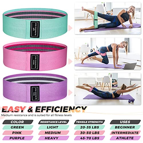 Resistance Bands, Exercise Workout Bands, Yoga Straps for Women and Men, 5 Sets of Stretch Bands for Booty Legs, Pilates Flexbands