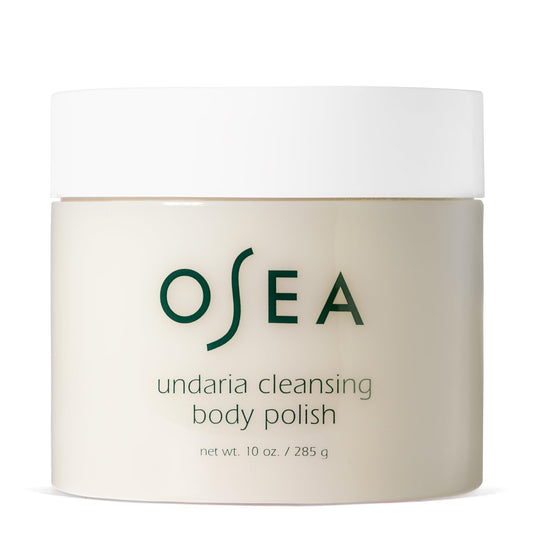 OSEA Undaria Cleansing Body Polish 10oz - Spa-Worthy AHA Body Exfoliator with Pumice and Undaria Seaweed - Nourishing Cleanser & Body Scrub - Clean Beauty - Vegan Body Care