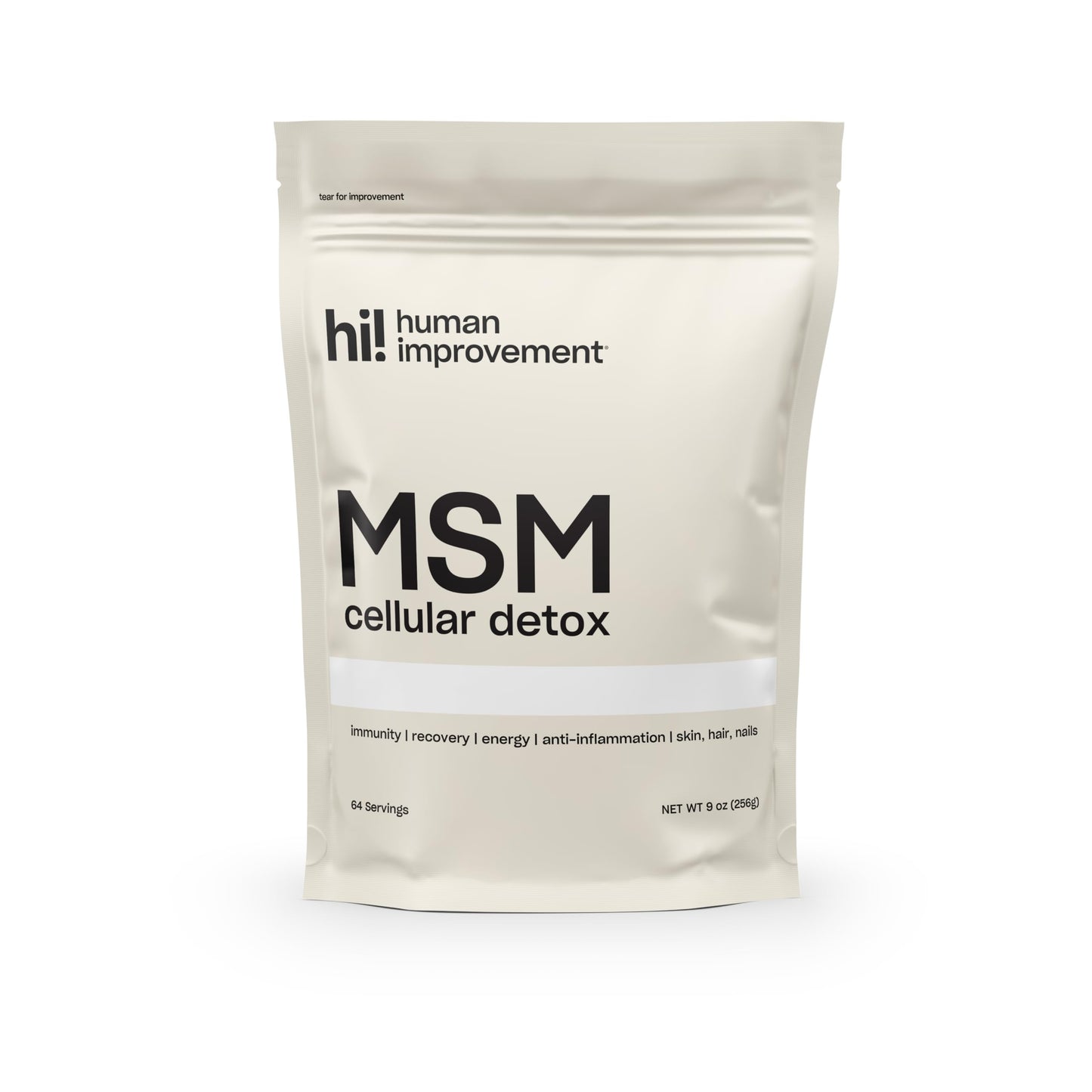 MSM Cellular Detox, Organic Sulfur, Gluten-Free, Dairy-Free, Vegan, 99.9% Pure, Made in The USA, 0g Sugar (64 Servings)