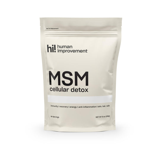 MSM Cellular Detox, Organic Sulfur, Gluten-Free, Dairy-Free, Vegan, 99.9% Pure, Made in The USA, 0g Sugar (64 Servings)