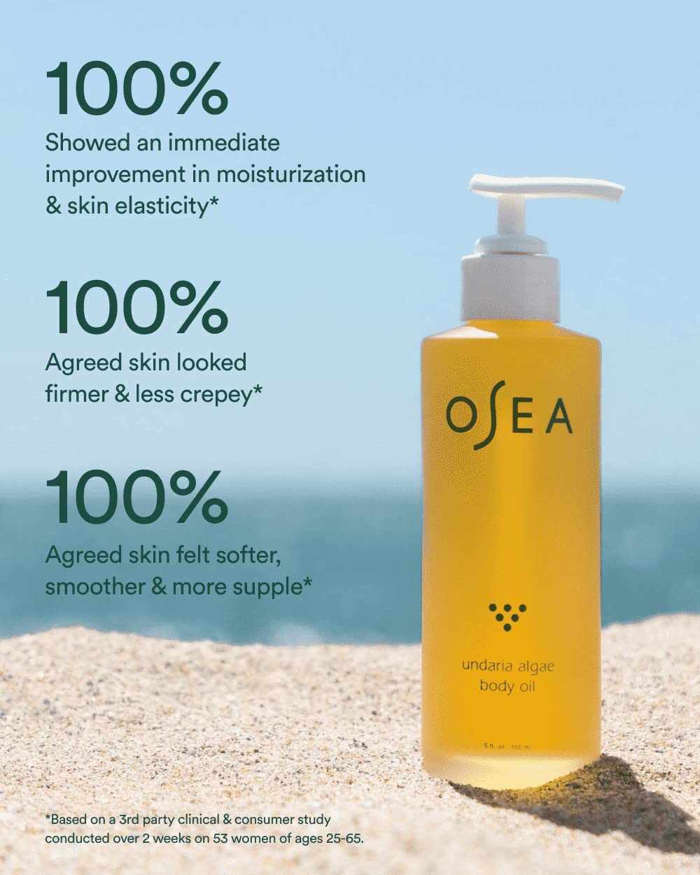 OSEA Undaria Algae Body Oil 5 oz - After Shower Body Oil - Non-Greasy Body Serum & Fast Absorbing Skincare - Clean Beauty & Vegan Seaweed Body Moisturizer for Dry Skin