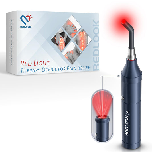 Red Light Therapy Device, Cold Sore Canker Sore Treatment for Lips,Infrared Light Therapy for Lips Mouth Nose Ear Knee Feet Hands Joint Muscle Nerve Pain Relief with Removable Tip