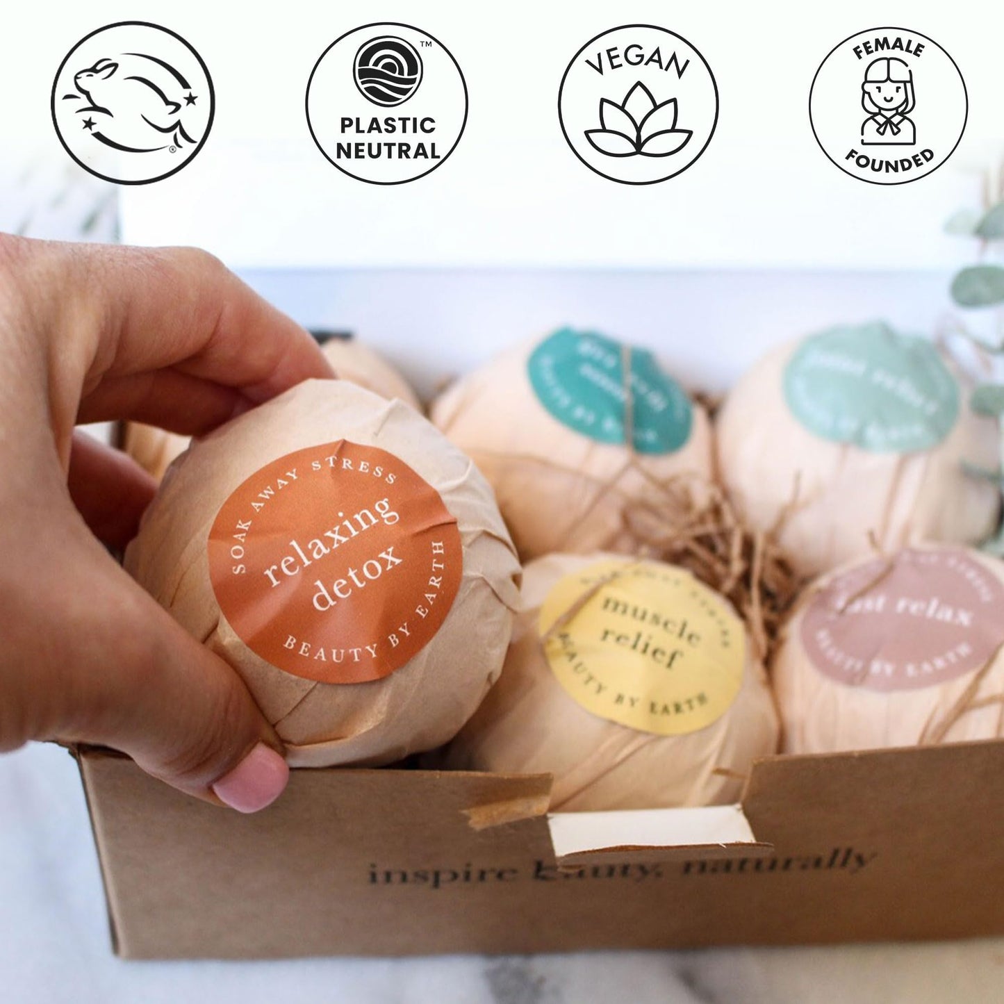 Bath Bomb Gift Set - USA Made with Natural & Organic Ingredients, Relaxing Gifts for Women & Men, Spa Gifts & Birthday Gifts for Women and Mom, Bath Bombs for Women & Kids Gift Ideas