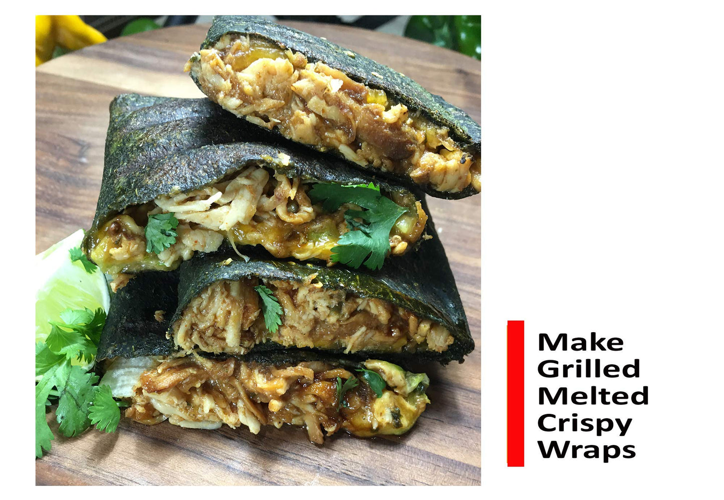 Raw Wraps, Gluten Free, Paleo, and Keto Friendly, Shelf Stable, 5 Wraps per Pack , Vegan, Non-GMO, No Added Salt or Sugar, Yeast Free, Low Carb Tortilla Wraps, Kale Flavor