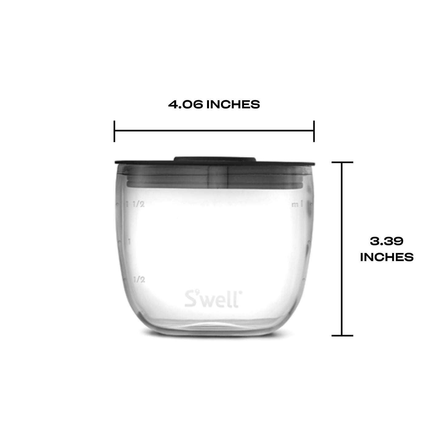 S'well Prep Food Glass Bowls - Set of 4, 12oz - Make Meal Easy and Convenient - Leak-Resistant Pop-Top Lids - Microwavable and Dishwasher-Safe, clear (14212-B20-69900)